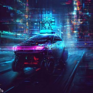 Cyberpunk interpretation of AI in Transportation